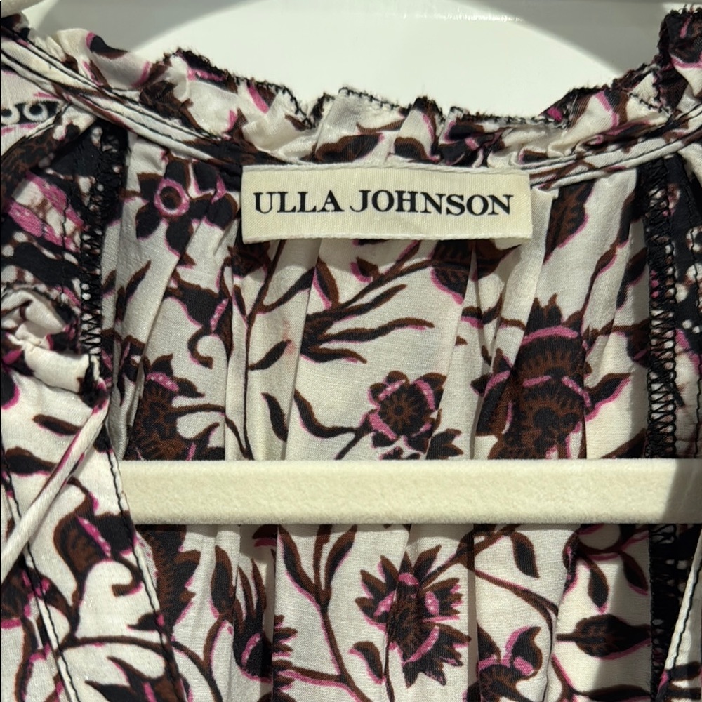 Ulla Johnson Floral Print Dress in Pink, Brown, white and Black - Picture 2 of 4